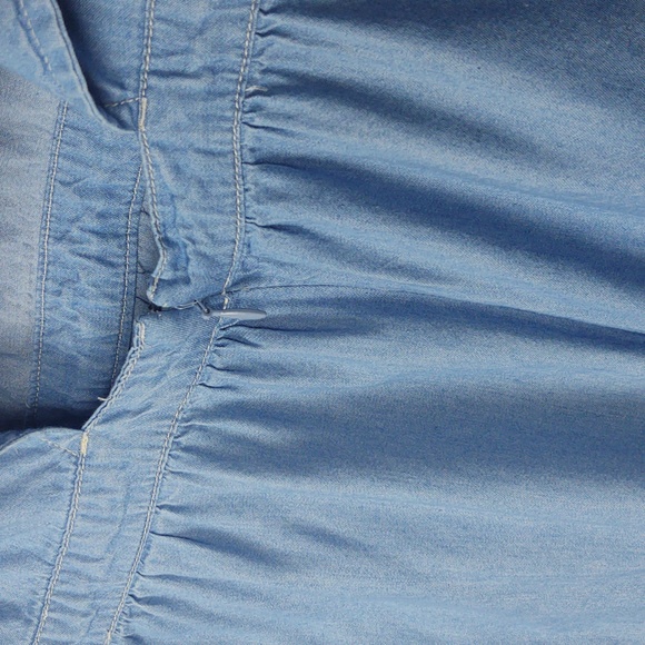 Levi's Chambray Dress Mini Flare Denim NWT Coastal Cowgirl Casual Blue Small - Picture 8 of 15